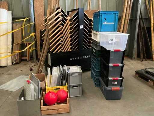 Bacs et caisses de stockage en PVC (18x)
