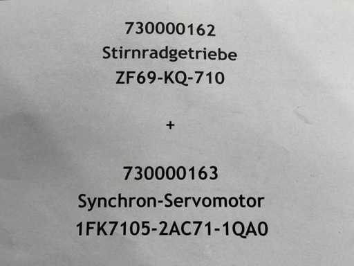   Boîte de vitesses à sprint + servomoteur synchrone
