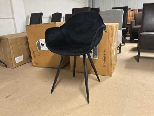 Fauteuil de salle à manger en velours Forli (5x)