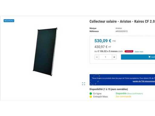 ARISTON - Kairos CF 2.0 Collettore Solare Verticale (9x)