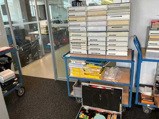 Bigla filing cabinet with contents