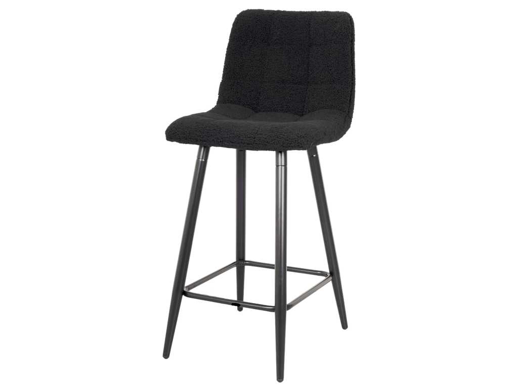 4x Tabouret de bar teddy noir 8078-99212