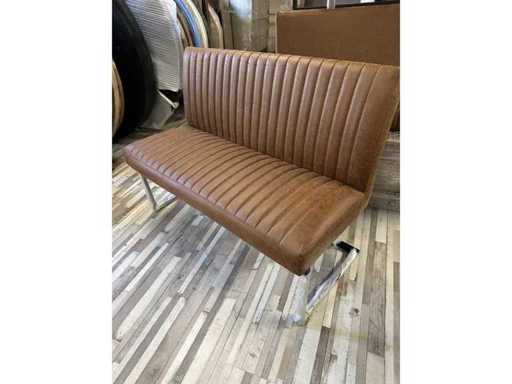 BANK 120 X100X55 STRIPE COGNAC LEDER