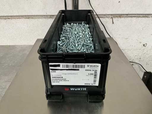 Würth 11,81 kg ?ruba cylindryczna M6 x 16 w pude?ku sztaplowanym