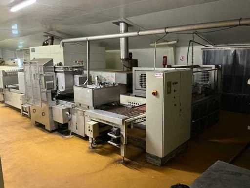 Aera Baking / depositing machine set of parchment paper and conveyor oven