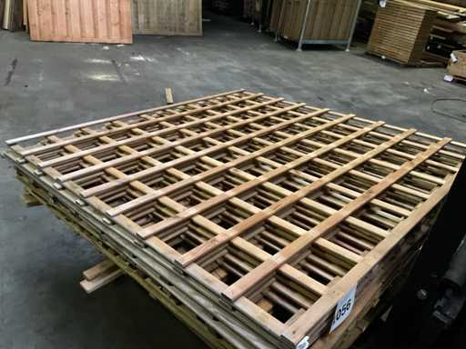 Grenen Trellis tuinscherm geïmpregneerd - 180x180 cm (8x)