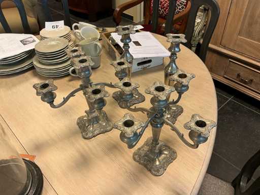 Verzilverende kandelaars (9x)