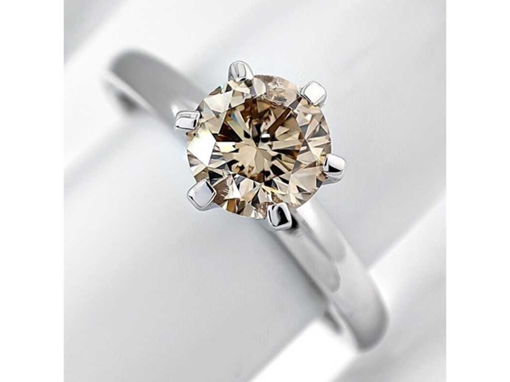 Luxury Solitaire Ring Natural Diamond 0.87 carat