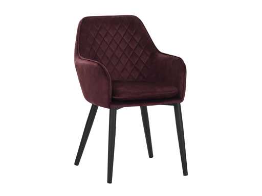 Colenis - Jay Eetkamerstoel - Set van 6 - Bordeaux - Fluweel - Velvet - Met armleuning