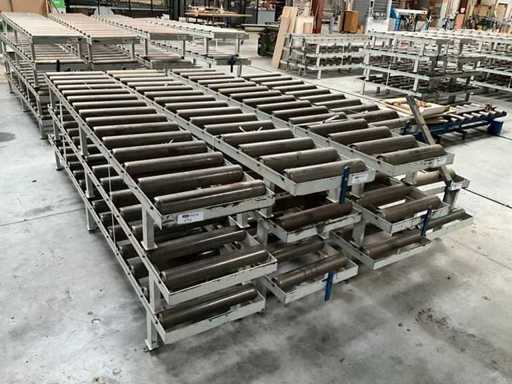Set of 12 roller conveyors