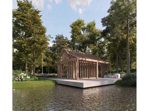 Wooden carports, pool houses and canopy made in Belgium