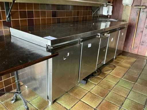 Bănci de lucru frigorifice din oțel inoxidabil Zanussi
