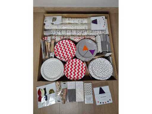 Other parties (120x) - party supplies (plates, cups, straws, spoons...)