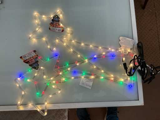 Weihnachtsstern, LED-Beleuchtung, Spannung 230 V. (3x)