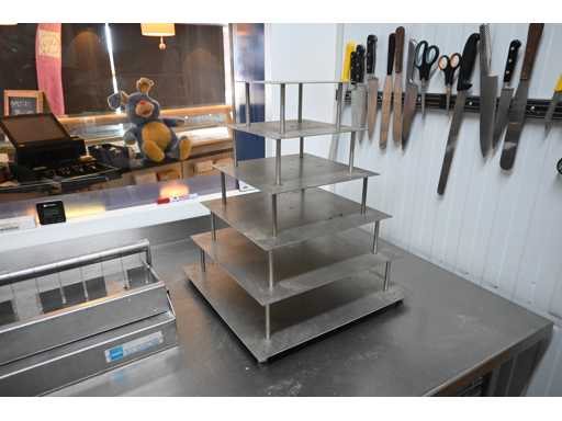 6-Piece Stainless Steel Wedding Cake Etagiere