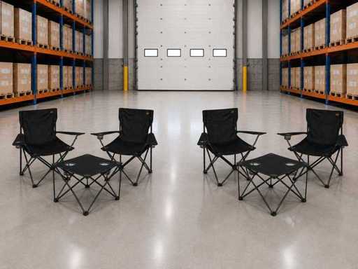 Camping Chair Set with Table (2x)