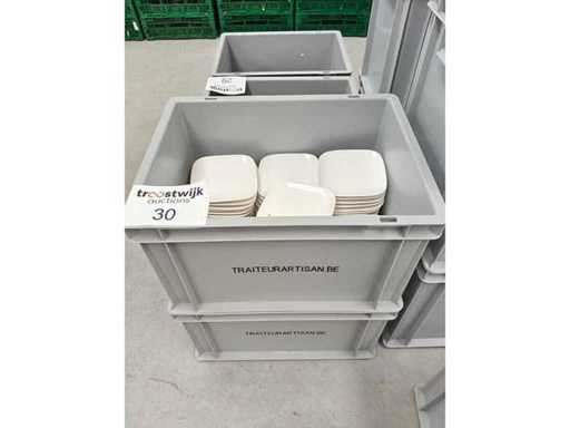 YONG - Piatto - Porcellana: piatto quadrato Yong (200x)