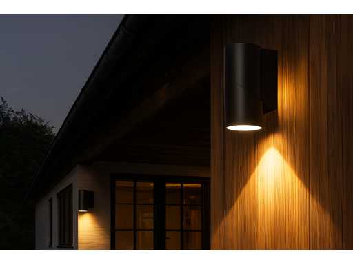 Richtbare LED Wandlamp – SW-145 – 5W – 3500K Warm Wit – Zwart – IP54 – Aluminium (x6)