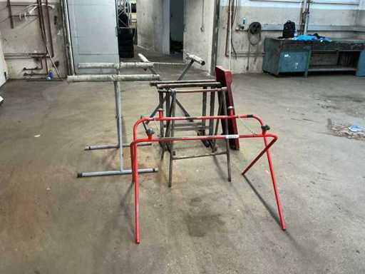 Konvolut von Werkstattwerkzeugen/Gestelle zum Schleifen