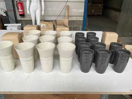 Fair Trade mix kavel 3-delige koffie/thee maker CHA keramiek (25x)