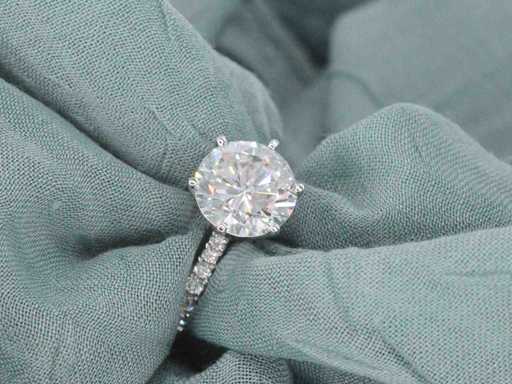 Witgouden ring diamant 3.00 carat