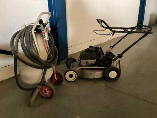 Rasenmäher + Drucksprüher