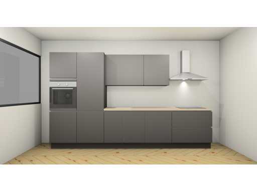 Nobilia Schiefer grau gerade Küche