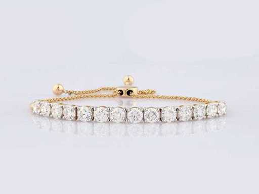 14 KT geelgouden armband met 4,39 cts natuurlijke diamant
