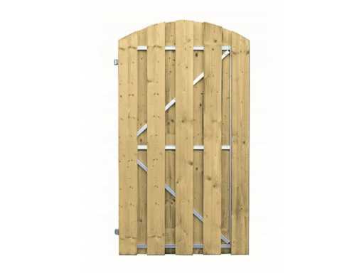 Grenen geïmpregneerde toog met stalen frame - 180x100 cm