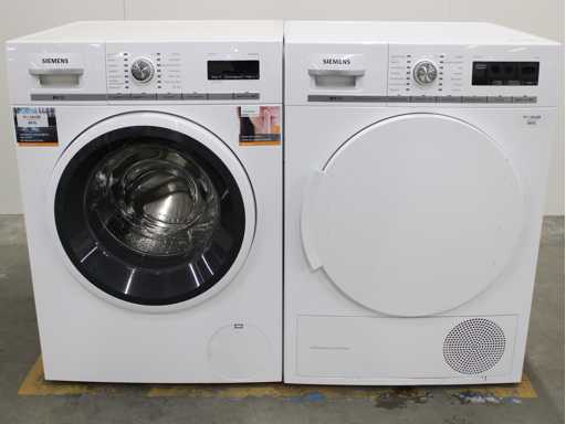 Machine à laver Siemens iQ700 iSensoric aquaStop & Sèche-linge à condensateur Siemens iQ700 iSensoric
