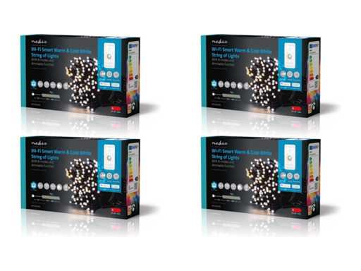 Nedis SmartLife Christmas lights - Cord - Wi-Fi - Warm to Cool White - 100 LEDs - 10.0 m - Android / IOS