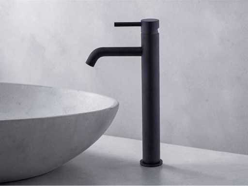 Industrial Taps Washbasin mixer tap high model structured matte black