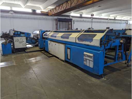 Double tube cutting machine with deburring machine BEWO DCH70