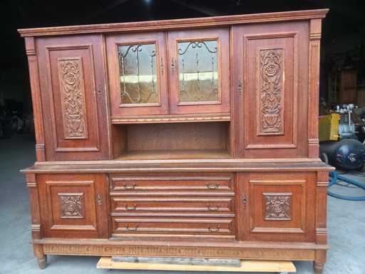 Vintage ladekast/vitrinekast