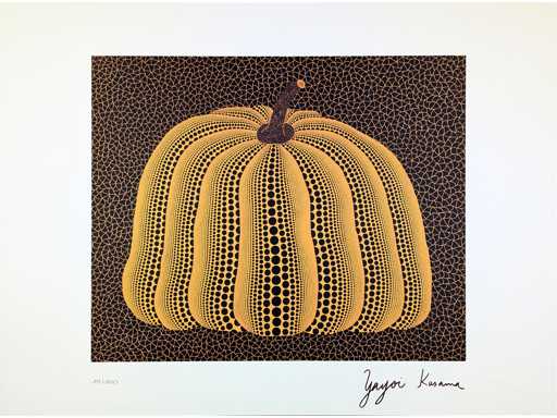 Yayoi Kusama - Pompoen met achtergrond (2006)