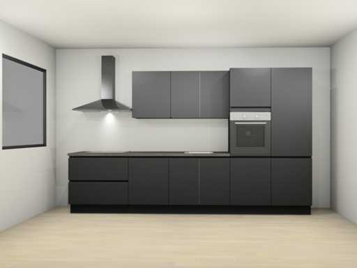 Bucătărie dreaptă Nobilia Touch cu lac mat negru