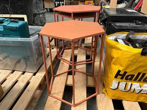 Table d’appoint en métal (3x)