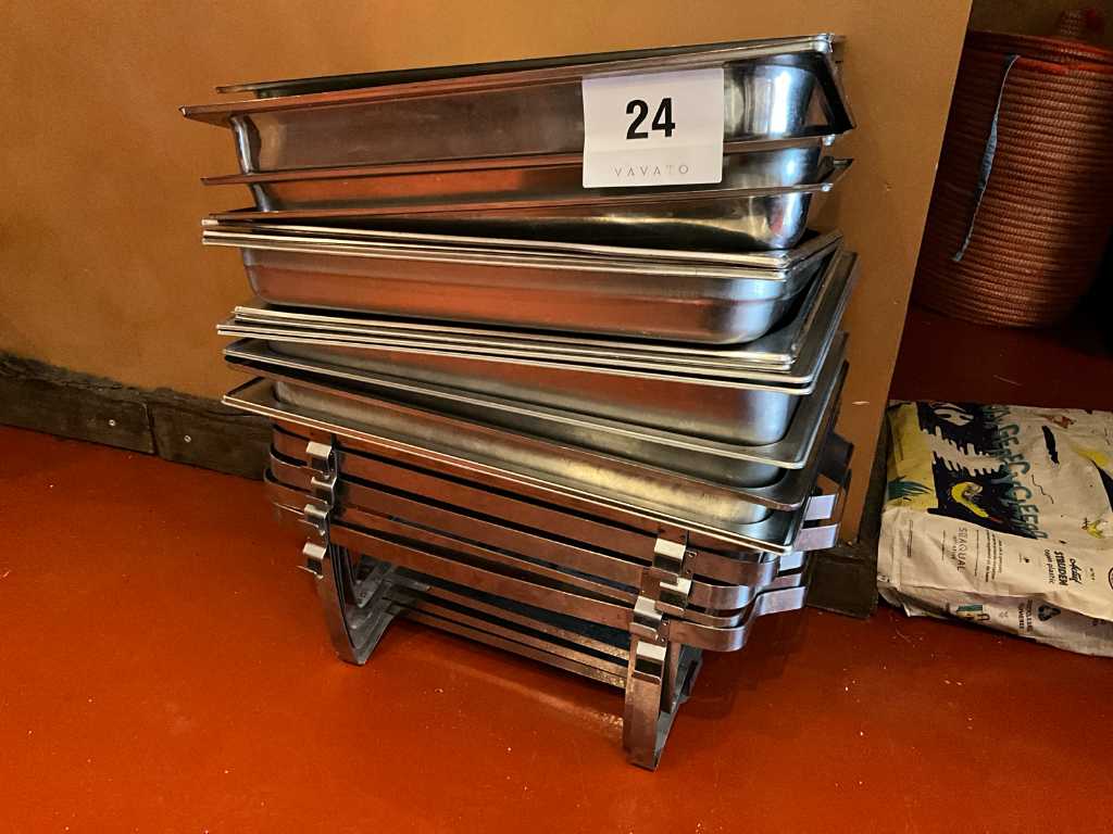 5 inox chafing-dishes