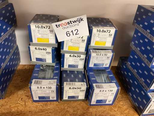 9 boîtes de manchons de tension, bouchons de cadre métalliques,