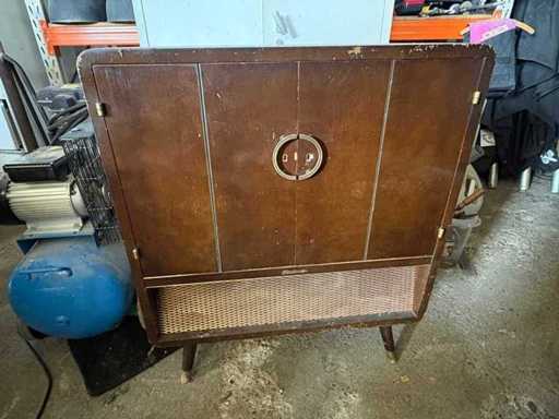 Vintage radio kast 