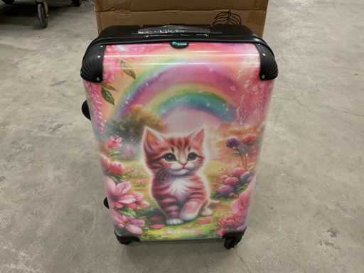 Keine langweiligen Koffer Pink Kitten L 72L Trolley Reisekoffer