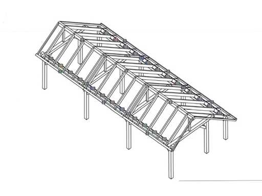 Tuinhuisfabriek - 3325 - Constructie kapschuur 9 x 4