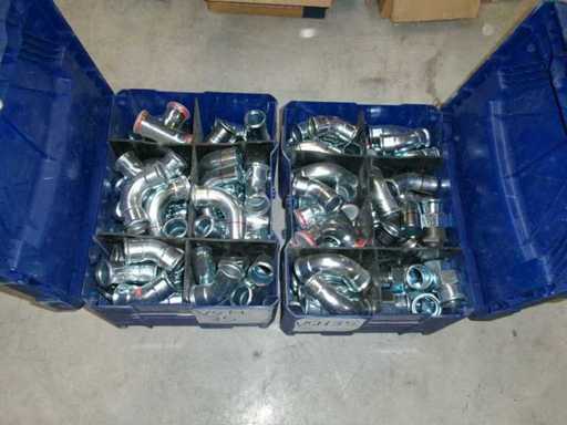 Batch of VSH XPress press couplings Ø35 mm including sorting bins