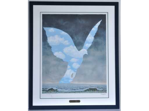 René Magritte (naar) -  La grande famille - litho