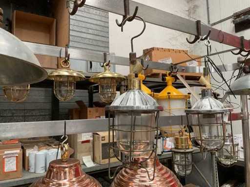 Lampa w stylu vintage granatowym