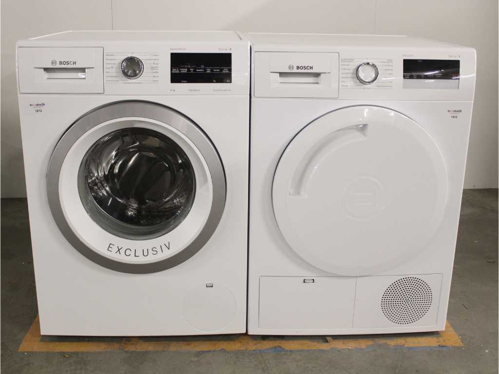 Bosch Series|6 SportsEdition AquaStop EcoSilenceDrive Washing Machine & Bosch Series|4 Exclusiv Dryer