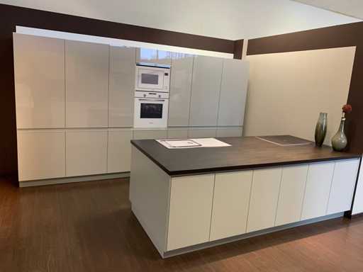 Eiland Keukenopstelling expo 35 grijs hoogglans in bouwpakket