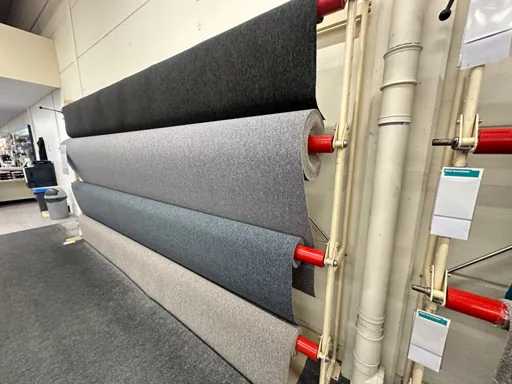 Batch of floor coverings on a roll