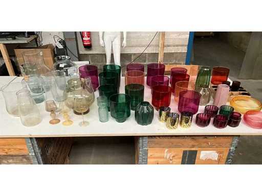 Mix kavel diverse glaswerk vazen