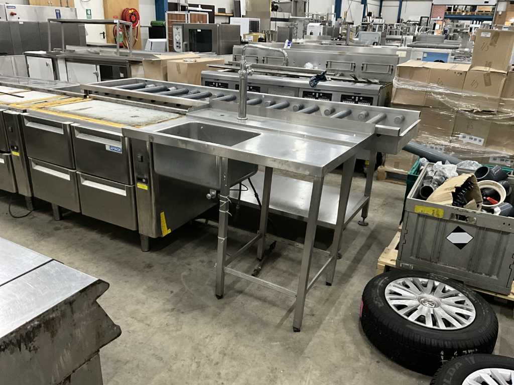Stainless steel supply table